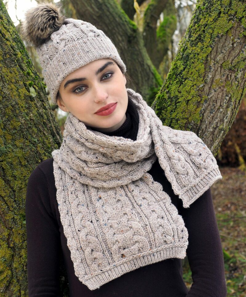 Chunky Cable Knit Scarf