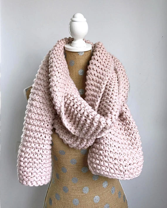 Easy Super Chunky Scarf Knitting Pattern