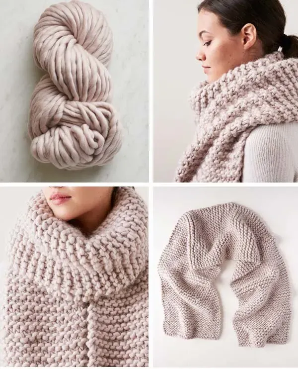 Quick Bulky Knitted Scarf Pattern