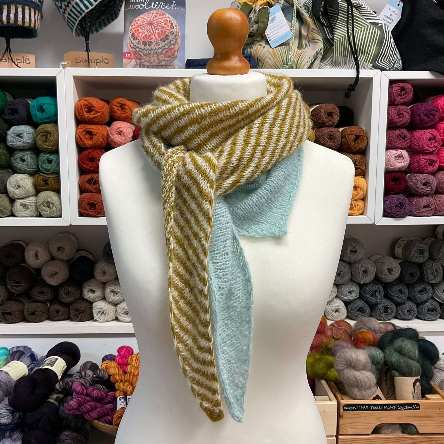 Scrappy Chunky Striped Scarf
